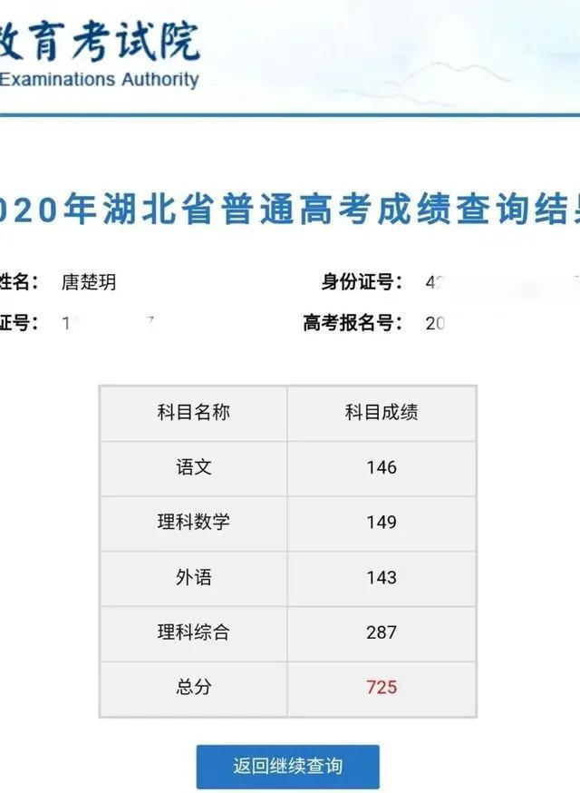 武漢學(xué)霸高考725分，這位湖北2020高考狀元到底有多強(qiáng)(圖2)